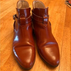 Bally Chestnut Leather Ankle Boot Equestrian II made in Italy